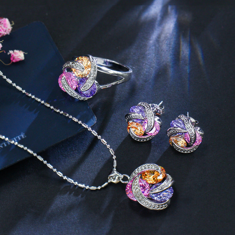Zircon jewelry set by Glamytek