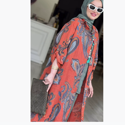 Loose plus-size dress robe