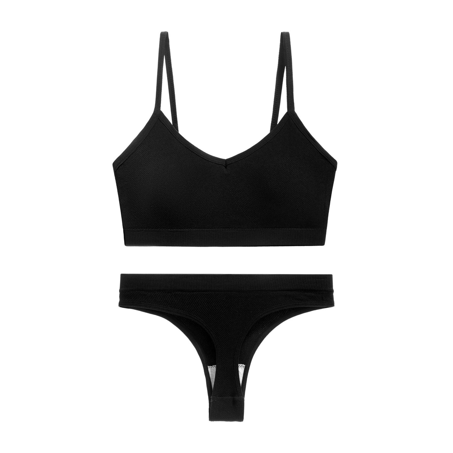 A bra set without underwire