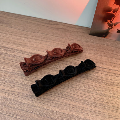 Flocked Braided Hairpin for Women