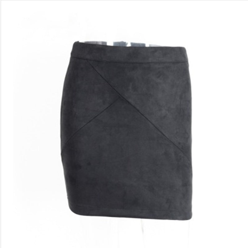 Ladies Leather Suede Pencil Skirt Bodycon Short Skirts Women by Glamytek