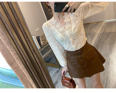 Blouses Women Classy Temperament Elegant Korean Fashion Clothing by Glamytek