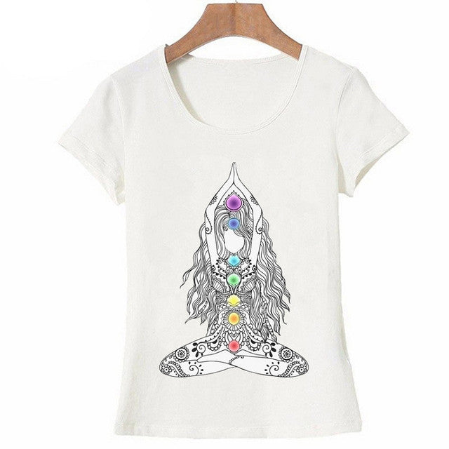 New Women T-shirts Casual Harajuku Buddha Mandala Lotus by Glamytek
