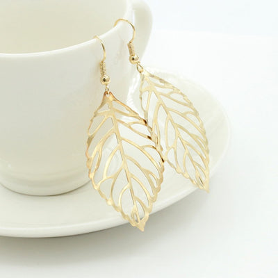 Series Metal Leaf Earrings Earrings Earrings Jewelry by Glamytek