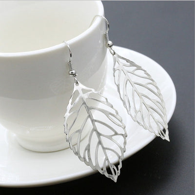 Series Metal Leaf Earrings Earrings Earrings Jewelry by Glamytek
