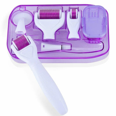 DermaKit™ 6-in-1 Derma Roller Kit Facial Microneedling Set Facial Skin Care Tools Gift Set by Glamytek