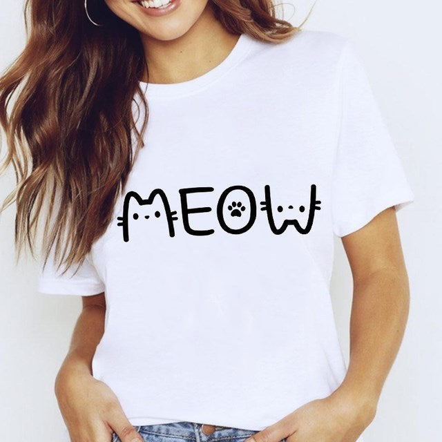 Tshirt Shirt Harajuku T-Shirts For Women Tops White Star by Glamytek