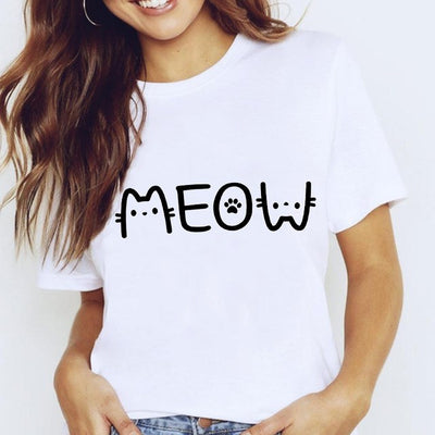 Tshirt Shirt Harajuku T-Shirts For Women Tops White Star by Glamytek