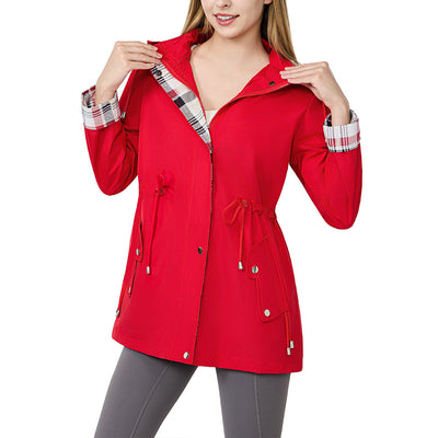 Women's Windbreaker Jacket Casual Polyester For Commute