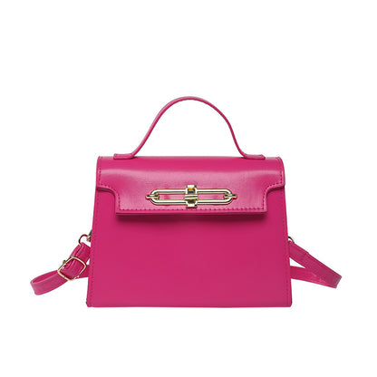 Solid Color PU Bag Small Square Handbag