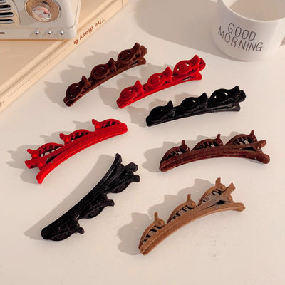 Flocked Braided Hairpin for Women by Glamytek