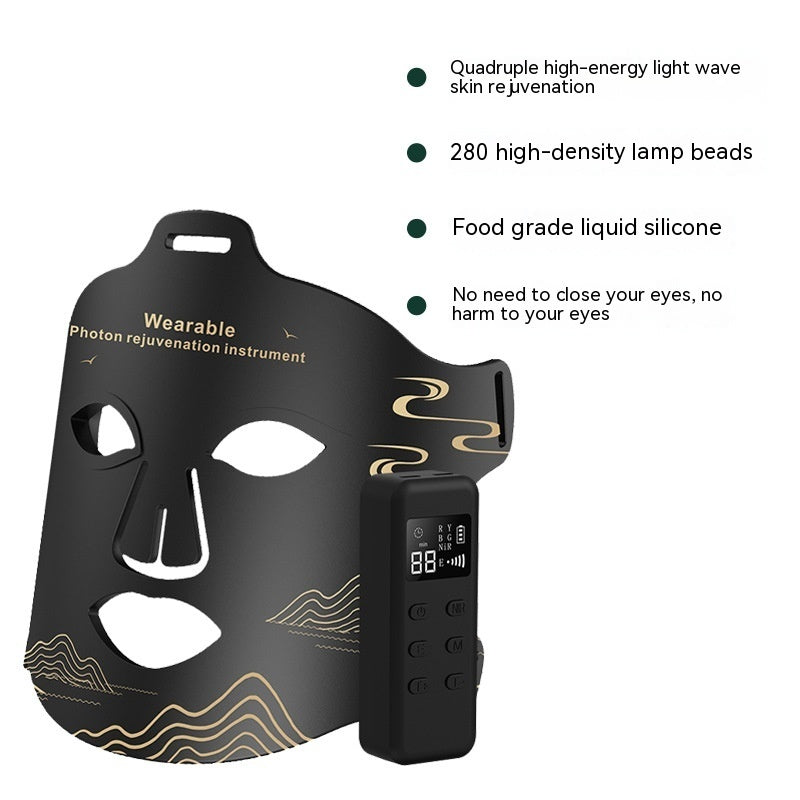 New Infrared Phototherapy Beauty Apparatus Face Led Color Light Skin Rejuvenation Beauty Mask by Glamytek