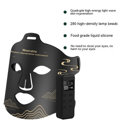 New Infrared Phototherapy Beauty Apparatus Face Led Color Light Skin Rejuvenation Beauty Mask by Glamytek