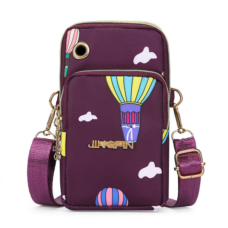 Three-Layer Mobile Phone Cross-Body Bag