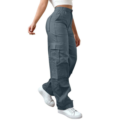 Waist Button Strip Zipper With Pockets Outdoor Mountaineering Leisure Overalls Trousers by Glamytek