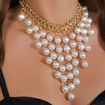 Vintage Pearl Necklace Necklace by Glamytek