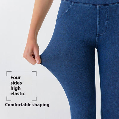European And American New High Waist Yoga Jeans For Women by Glamytek