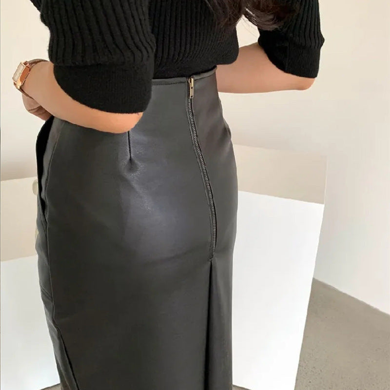 European And American Temperament Deep Split Skirt by Glamytek