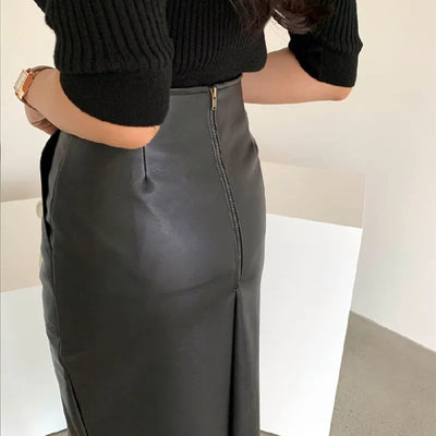 European And American Temperament Deep Split Skirt by Glamytek