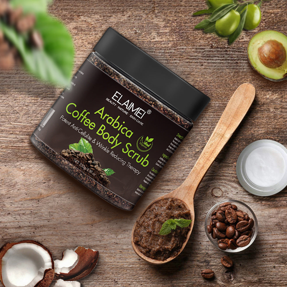 Coffee scrub exfoliating body scrub by Glamytek
