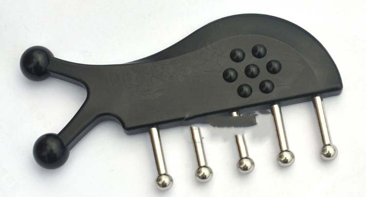 Non-marking Gua Sha Shampoo Black Fish Five Nail Massage Comb by Glamytek