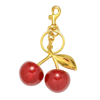 personalized resin cherry key chain pendant