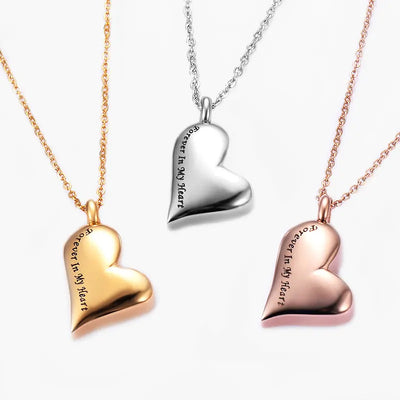 Personalized Heart-shaped Stainless Steel Pendant Necklace