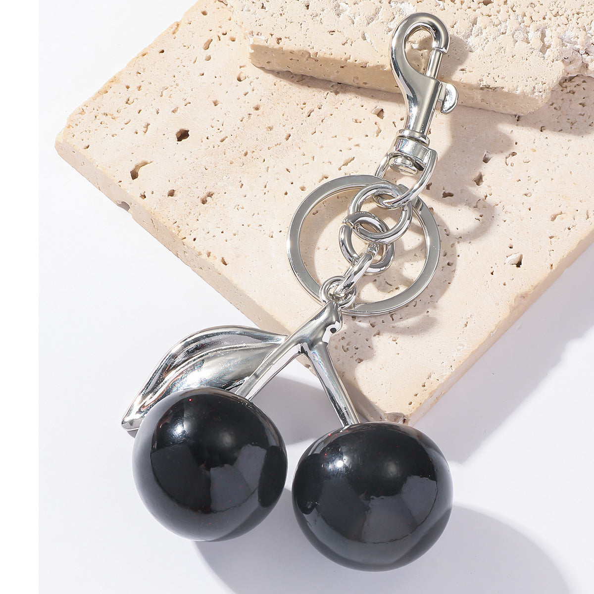 personalized resin cherry key chain pendant