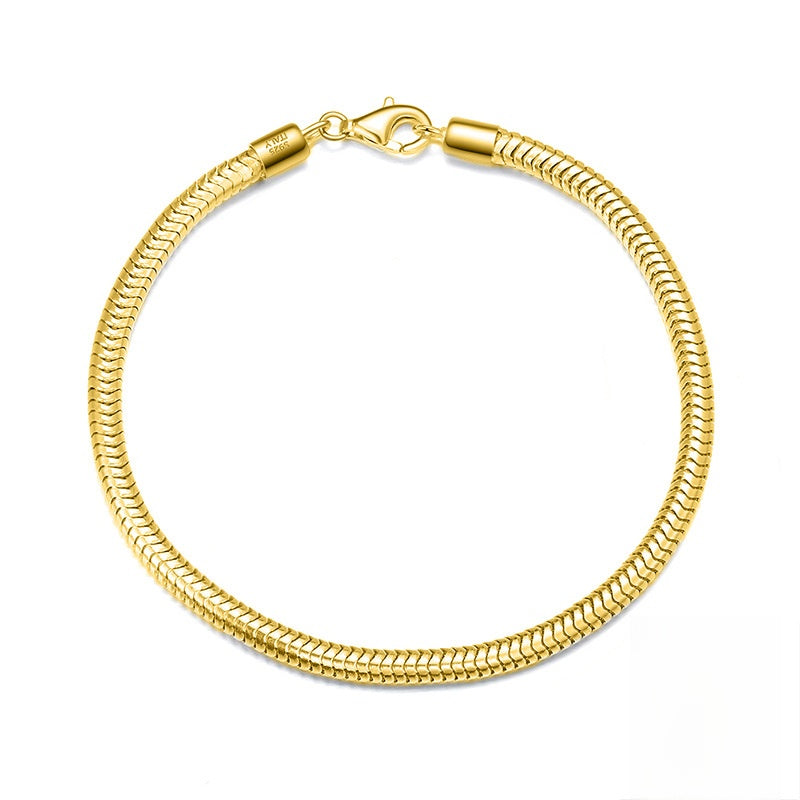 Pure silver bracelet snake bone chain