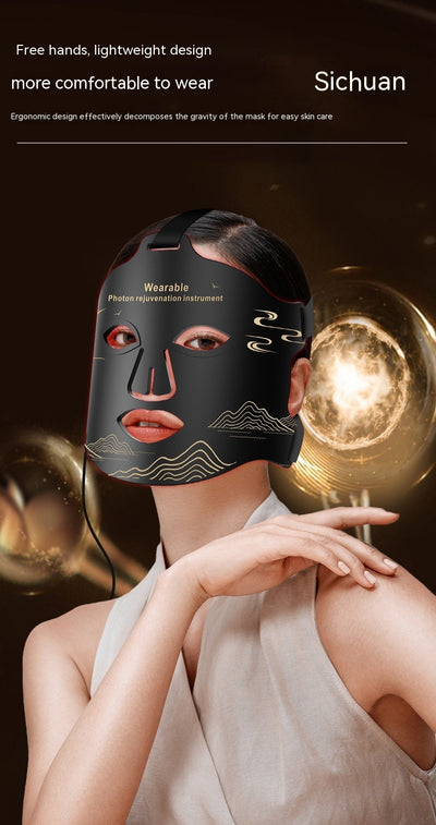 New Infrared Phototherapy Beauty Apparatus Face Led Color Light Skin Rejuvenation Beauty Mask by Glamytek