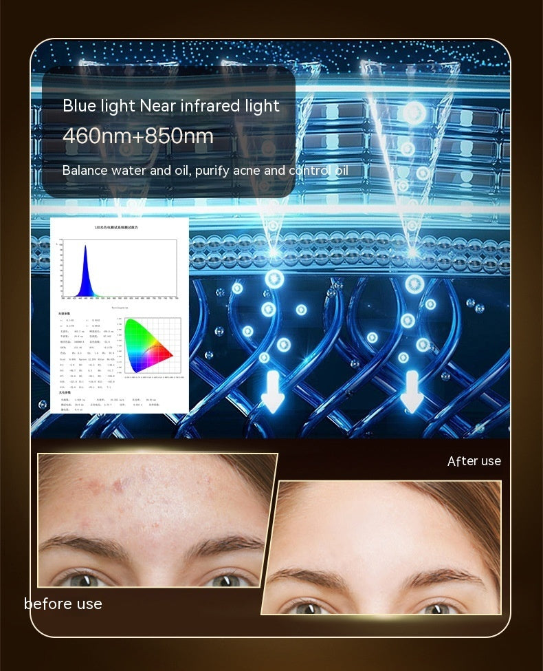 New Infrared Phototherapy Beauty Apparatus Face Led Color Light Skin Rejuvenation Beauty Mask by Glamytek