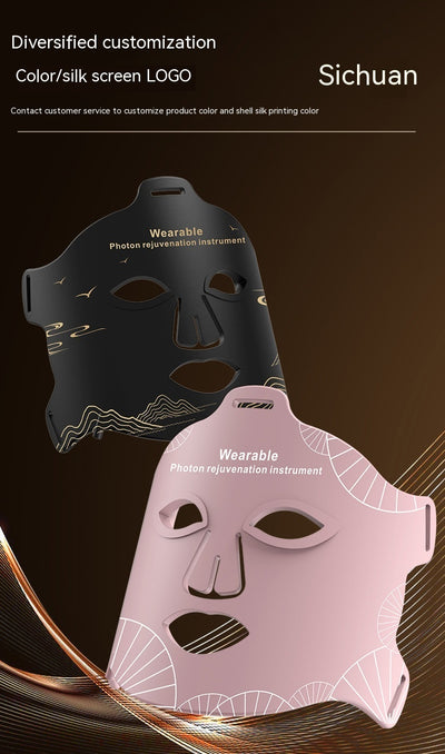 New Infrared Phototherapy Beauty Apparatus Face Led Color Light Skin Rejuvenation Beauty Mask by Glamytek