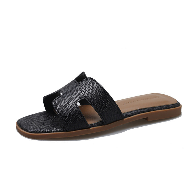 Beach H-shaped flat sandals