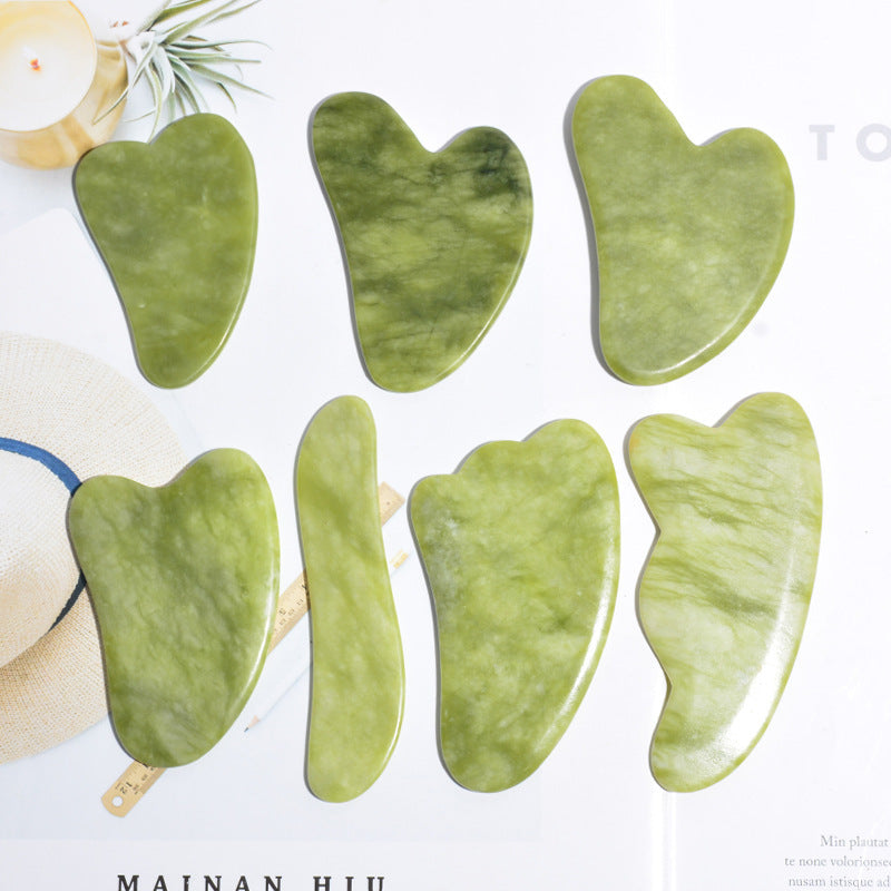 Green Phoenix Jade Gua Sha Massage Board Face Care by Glamytek