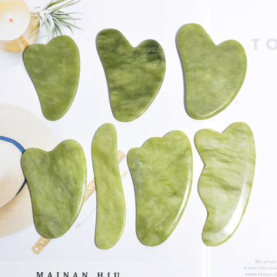 Green Phoenix Jade Gua Sha Massage Board Face Care by Glamytek