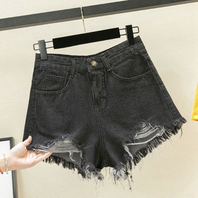 Women's fringed denim shorts by Glamytek