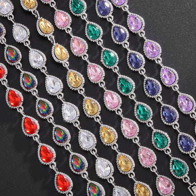 Simple rainbow gemstone bracelet