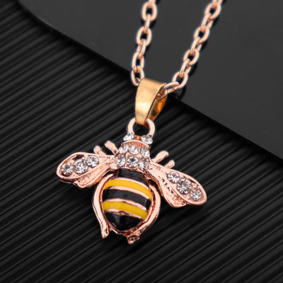 Bee Citrine Drop Fashion Necklace -