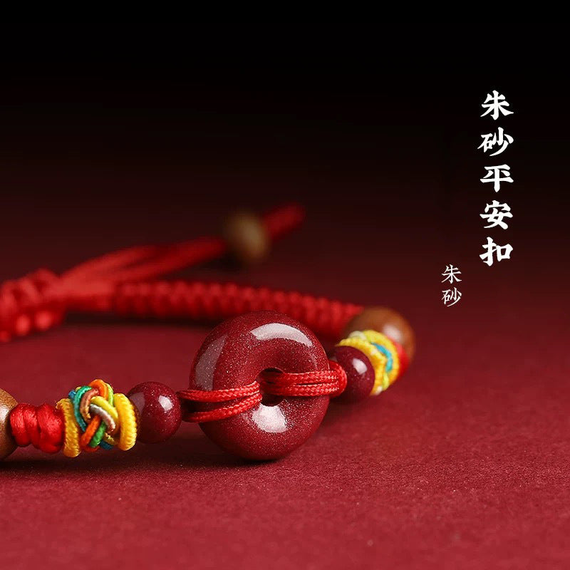 New Cinnabar Ping An Buckle Red Hand Rope