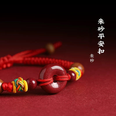 New Cinnabar Ping An Buckle Red Hand Rope