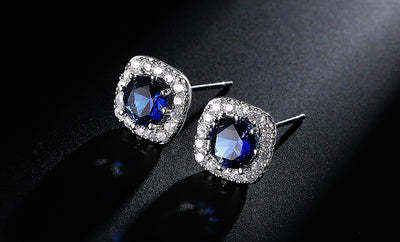 Set Square Necklace Stud Jewelry Set by Glamytek