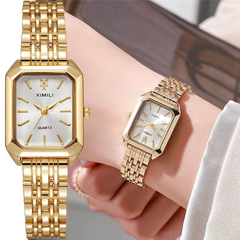 Ladies Quartz Watch with Steel Band by Glamytek