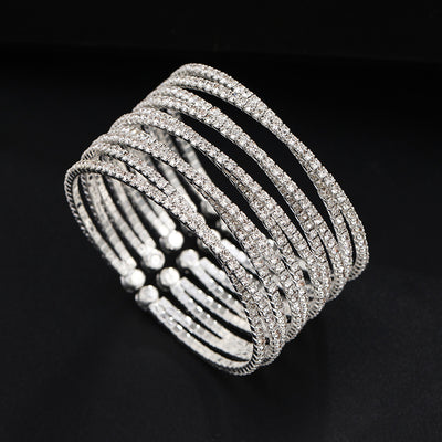 Elastic multi-row combination large bracelet