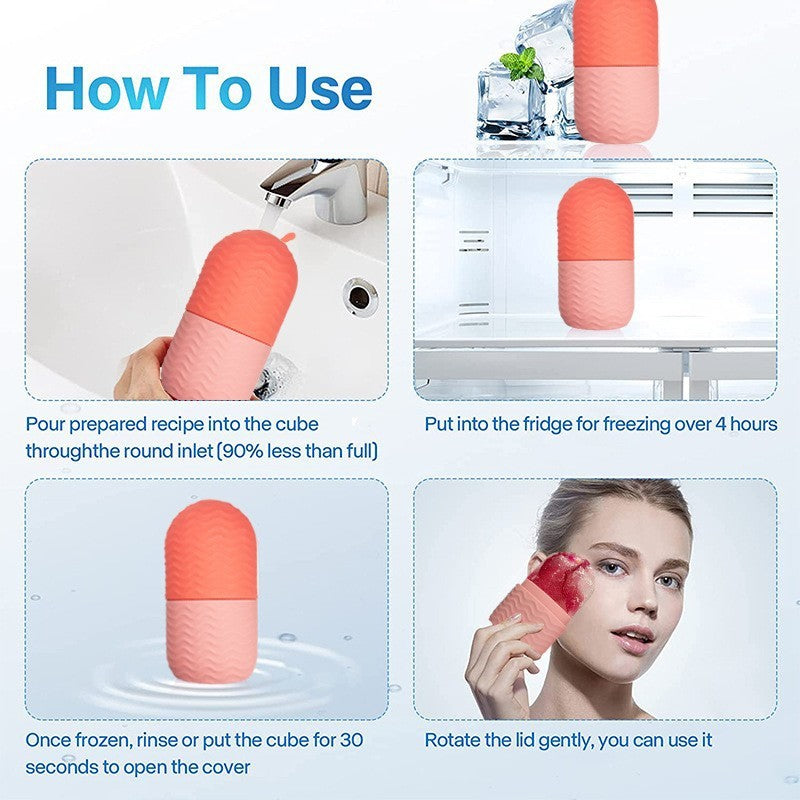 Facial Ice Ice Roller Apply Face Ice Tray by Glamytek
