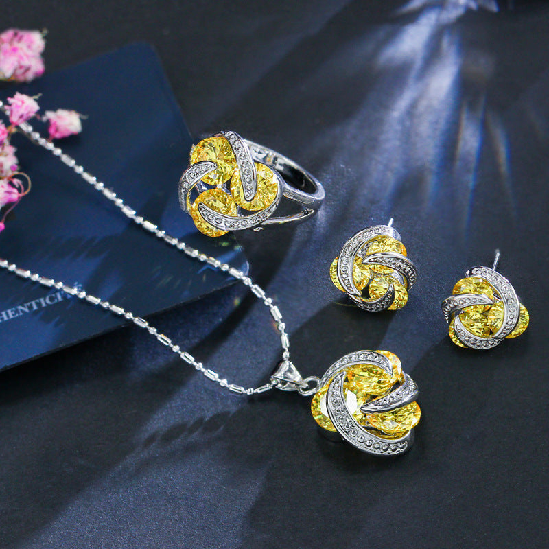 Zircon jewelry set by Glamytek