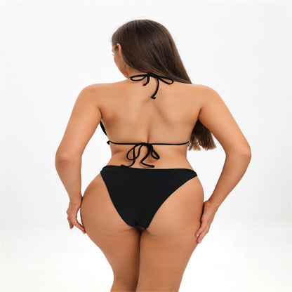 Bikini lace-up two-piece swimsuit