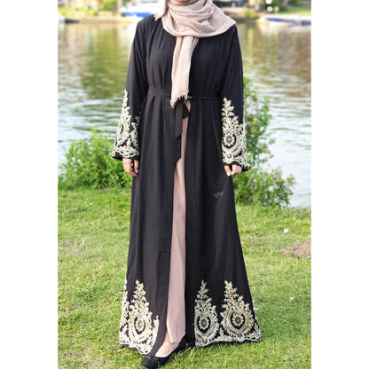 Lace fitted robe