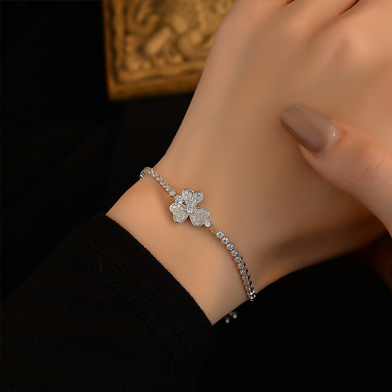 S925 Sterling Silver Diamond Zircon Bracelet