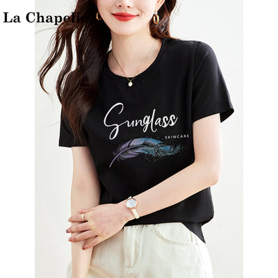 Pure cotton long-sleeved short-sleeved t-shirt for women by Glamytek