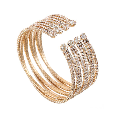 Elastic multi-row combination large bracelet